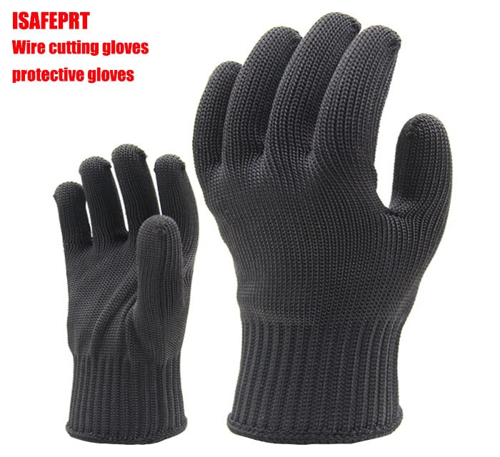 ISAFEPRT Level 5 Ƽ  尩  ׸ + ̾ Ƽ Ŀ 尩 ݼ ۾   ȣ 尩/ISAFEPRT Level 5 Anti-cutting gloves Polyester + Wire Anti-cutting gloves Metal
